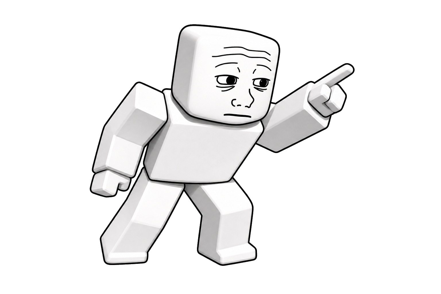 WOBLOX meme reaction pose